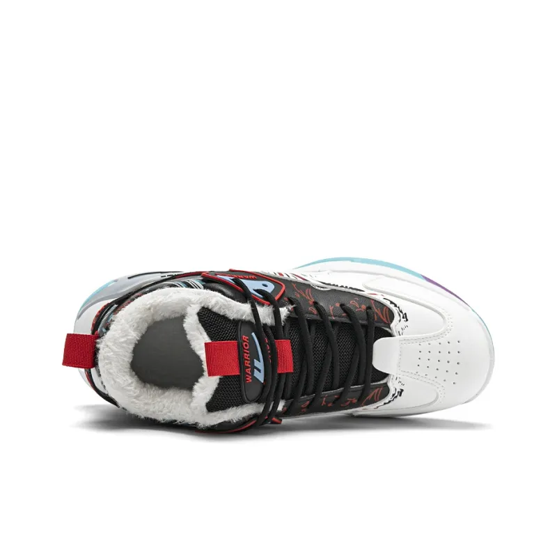 WARRIOR Basketball Shoes Men Mid Top Red/Blue-2