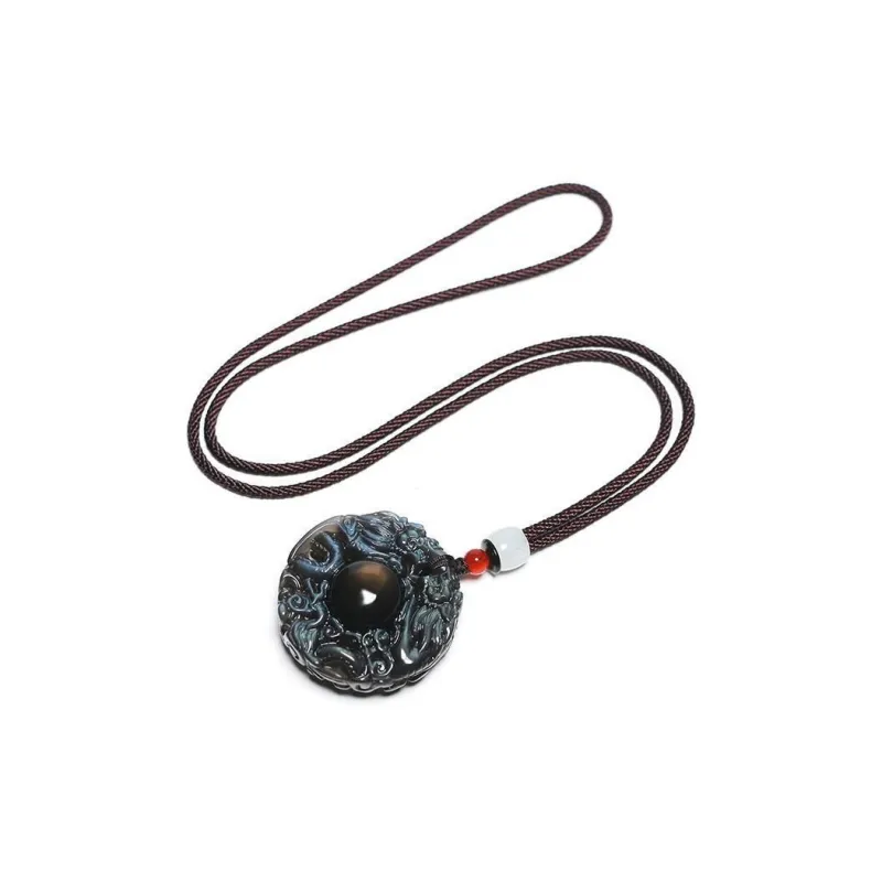 GIRATI Obsidian Necklaces Unisex-0