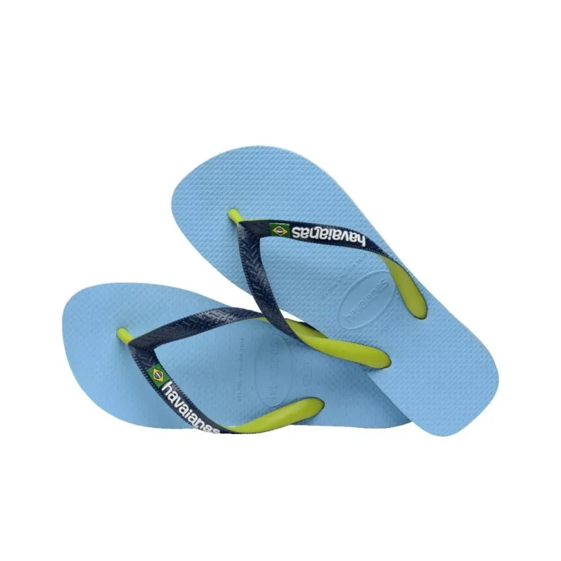 Havaianas Rubber Sole Abrasion Resistant Flip Flops Women's Blue-3