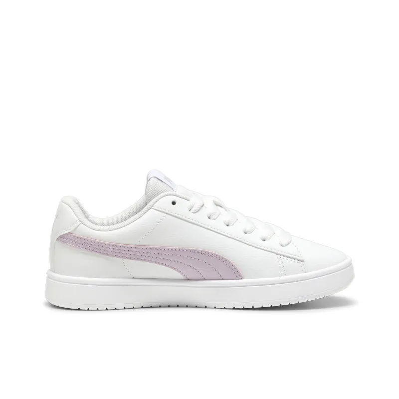 PUMA Rickie Anti Slip Wear Resistant Low Top Kids' Skateboarding Shoes Pink White Teenagers-1