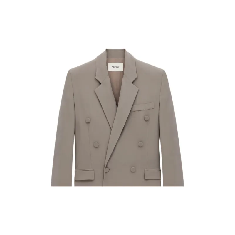 SAINT LAURENT FW24 Business Suit Coat Women's Taupe-2