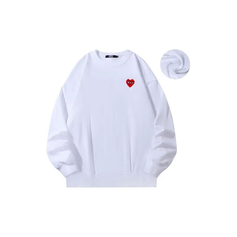 GXXX Heart Long Sleeved Crew Neck Sweatshirt Unisex-19