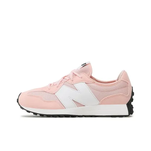New Balance NB 327 Anti Slip Wear Resistant Low Top Kids Lifestyle Shoes Pink White Teenagers