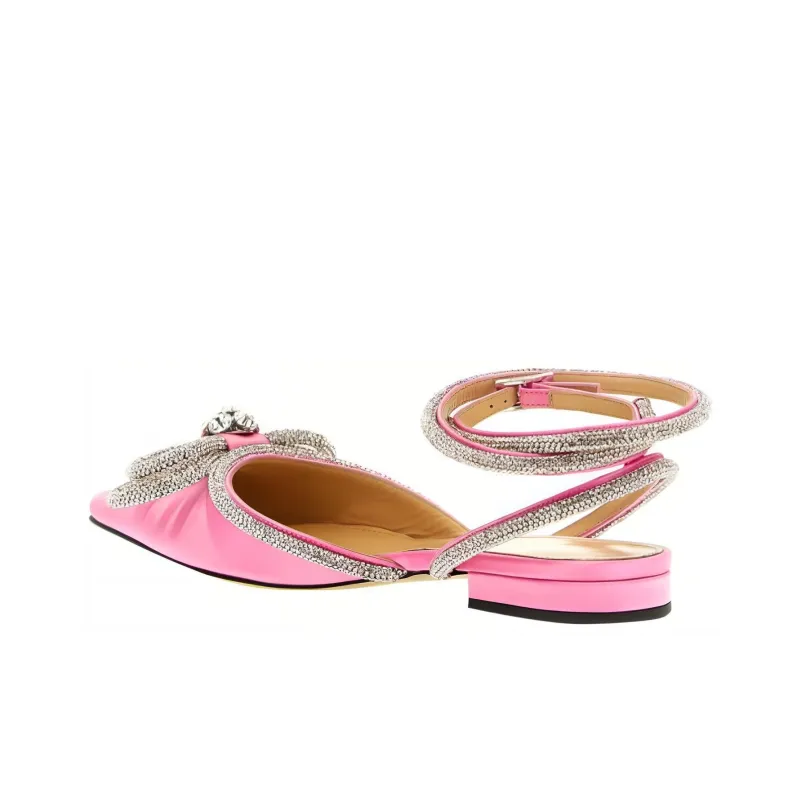 MACH & MACH Double Bow Pointed Toe Ballerina Shoes Women's-3