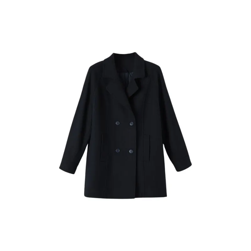 Late White Coat Women's Dark Blue-1
