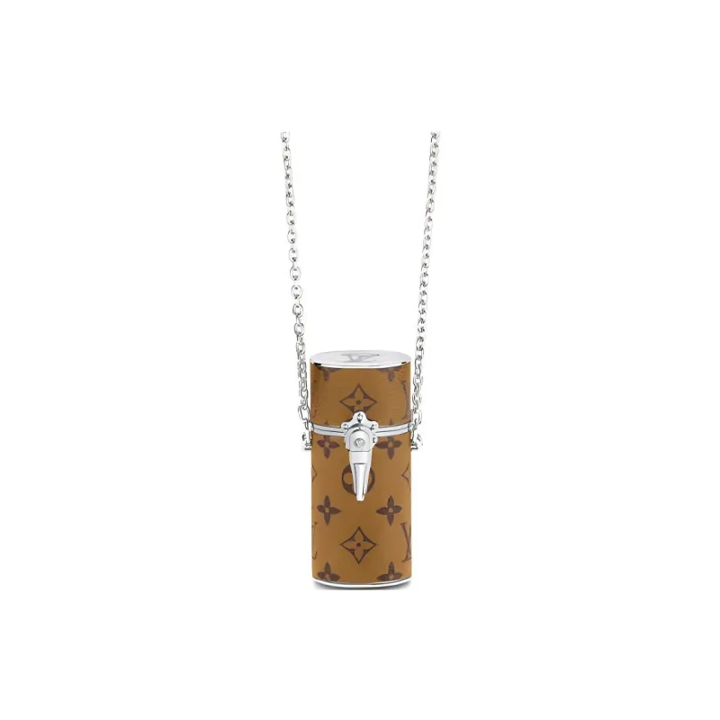 LOUIS VUITTON Lipstick Case Reverse Monogram Brown-0