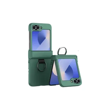 ZHUOJI PC Material Skin Feel Ring Buckle Phone Case Compatible With Samsung Z Flip 6