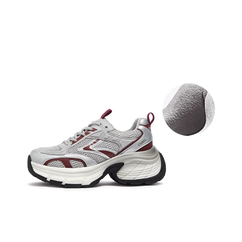 CAMEL Anti Slip And Wear Resistant Height Increasing Low Top Chunky Sneakers Women's-15