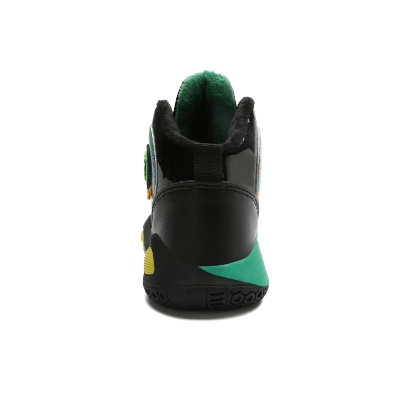 BOBDOG Slip Resistant Cushioning Wear Resistant Warm Mid Top Children's Basketball Shoes Kids'-3