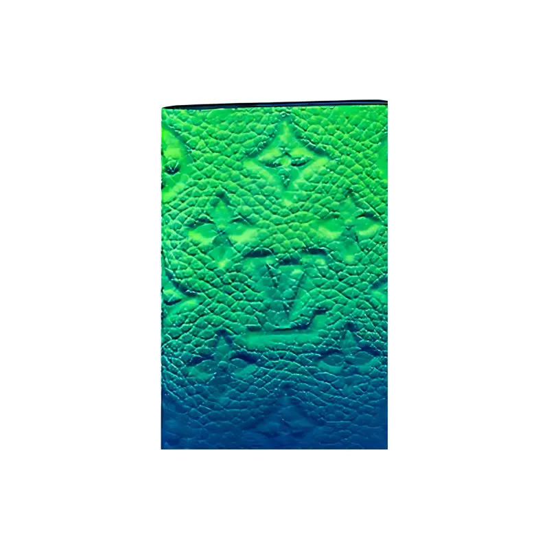 LOUIS VUITTON Pocket Organizer Taurillon Illusion Blue/Green-3