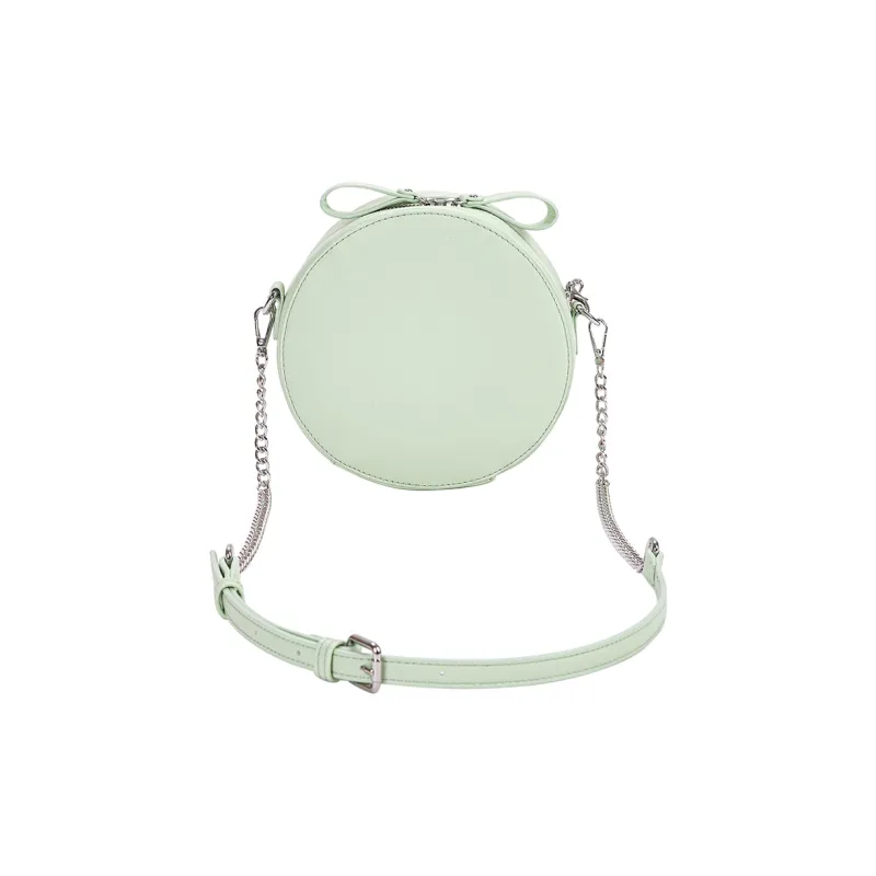 Miffy Synthetic Leather Round Bag, Shoulder Bag Small Size Women's Pink/Green-3