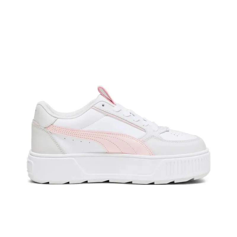 PUMA KARMEN REBELLE Anti-Slip Wear-Resistant Low-Top Skateboard Shoes Women's White Pink-1