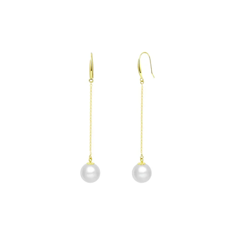 DEMONE 18K Gold Drop Earrings Women's-5