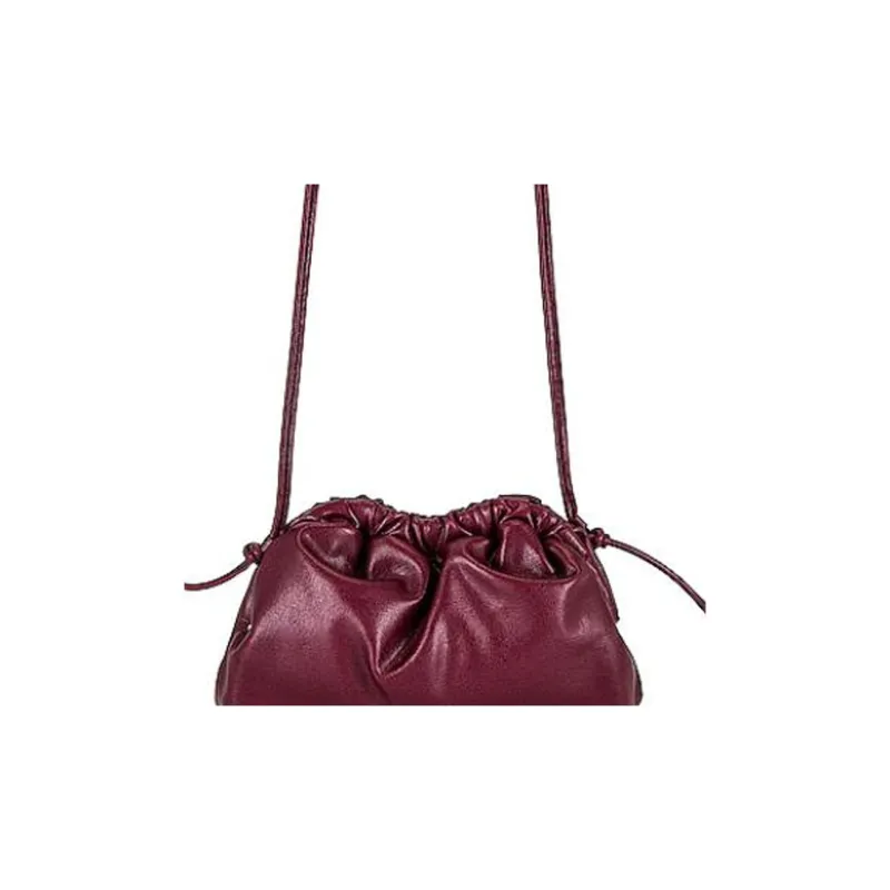 MANSUR GAVRIEL Saffiano Leather Shoulder Bag Crossbody Bag Mini Women's Dark Purple Red-4