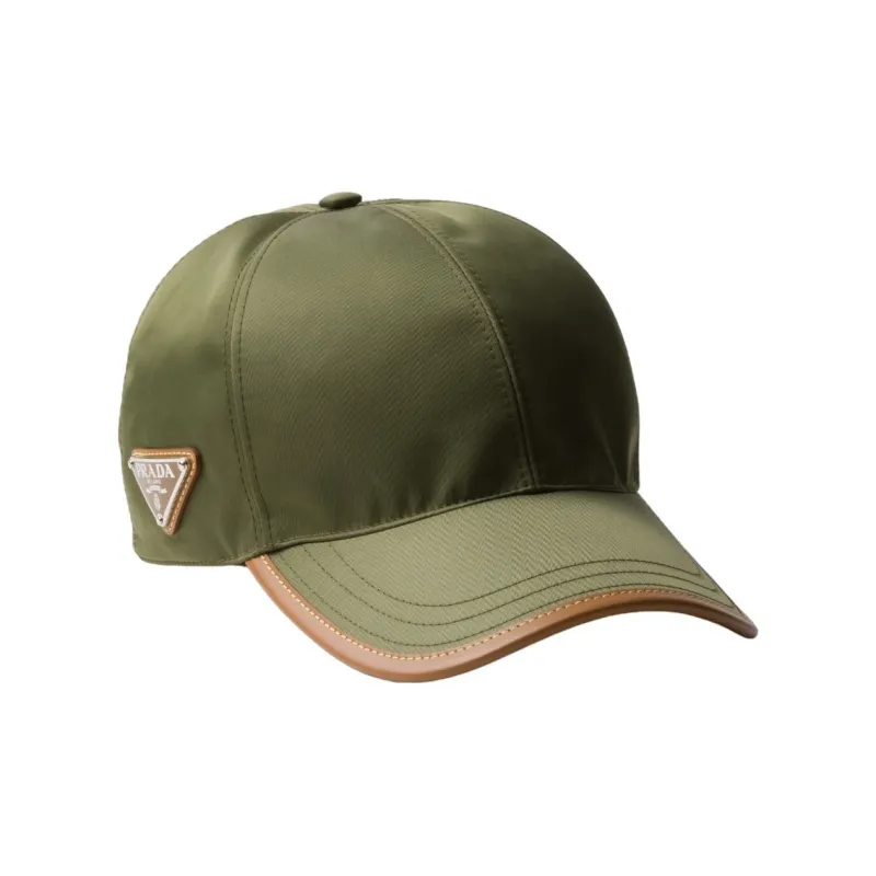PRADA Nylon Baseball Caps Men's Army Green-1