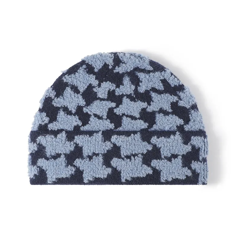 CARDANRO Faux Rabbit Fur Beanies Unisex Black-4
