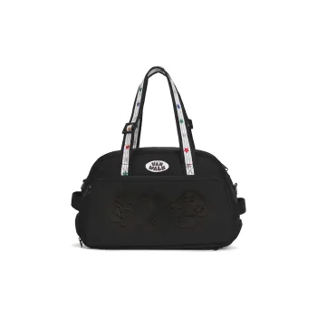 VANWALK Polyester Handbag Crossbody Bag Shoulder Bag Large Size Unisex Black/White