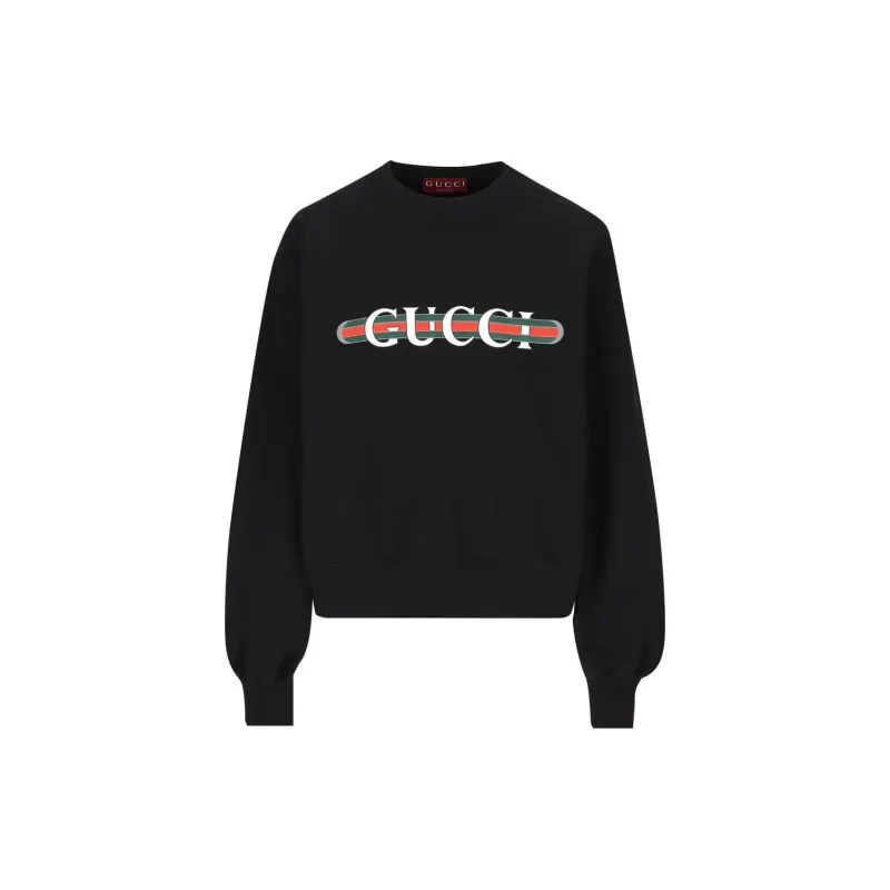 GUCCI Logo Printed Jersey Sweatshirt-2