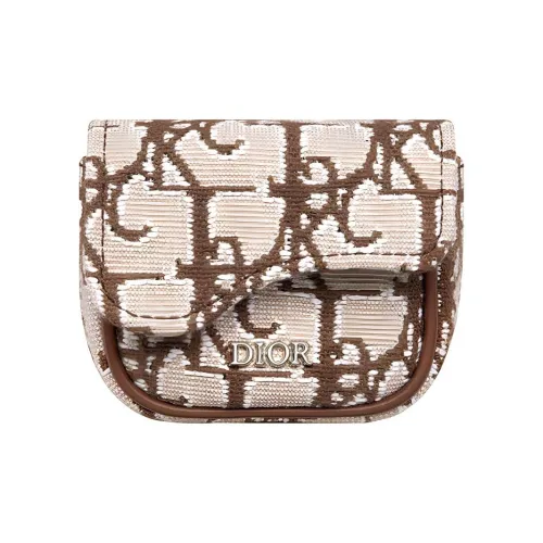 DIOR CACTUS JACK Collaboration Jacquard Fabric Wrist Bag Men's Coffee