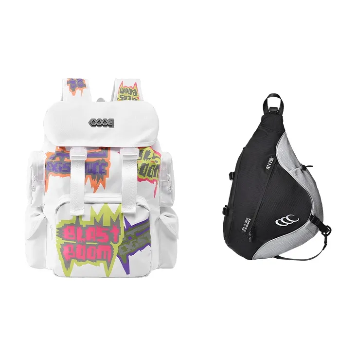 COEXISTENCE Polyester Backpack Basketball Bag Tubas Unisex White-13