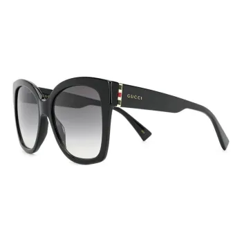 GUCCI Plastic Titanium Alloy Butterfly Sunglasses Unisex Black