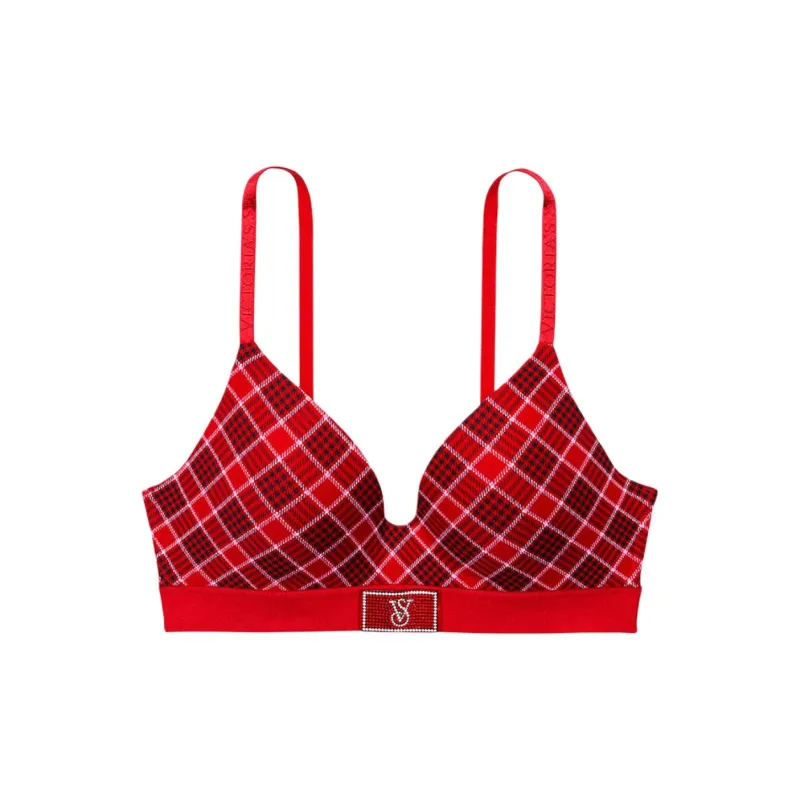 Victoria's Secret Bra Women's Red Plaid-0