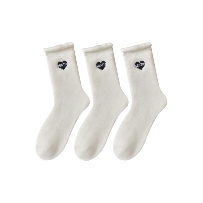 Temooues Mid Calf Socks Women's Combo Set-9