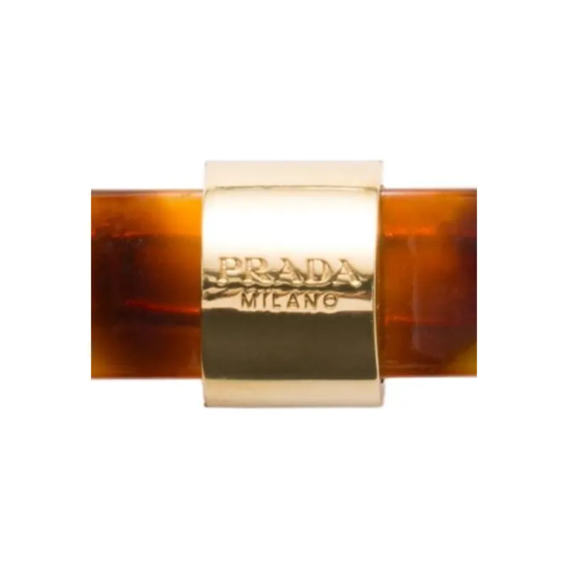 PRADA Metal Hair Clips Women's Honey/Tortoiseshell-2