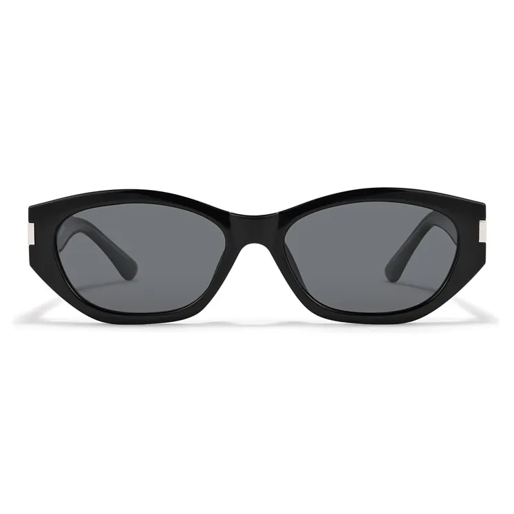Sagawa Plate Frame TR/Memory Plastic Cat Eye Sunglasses Unisex-1