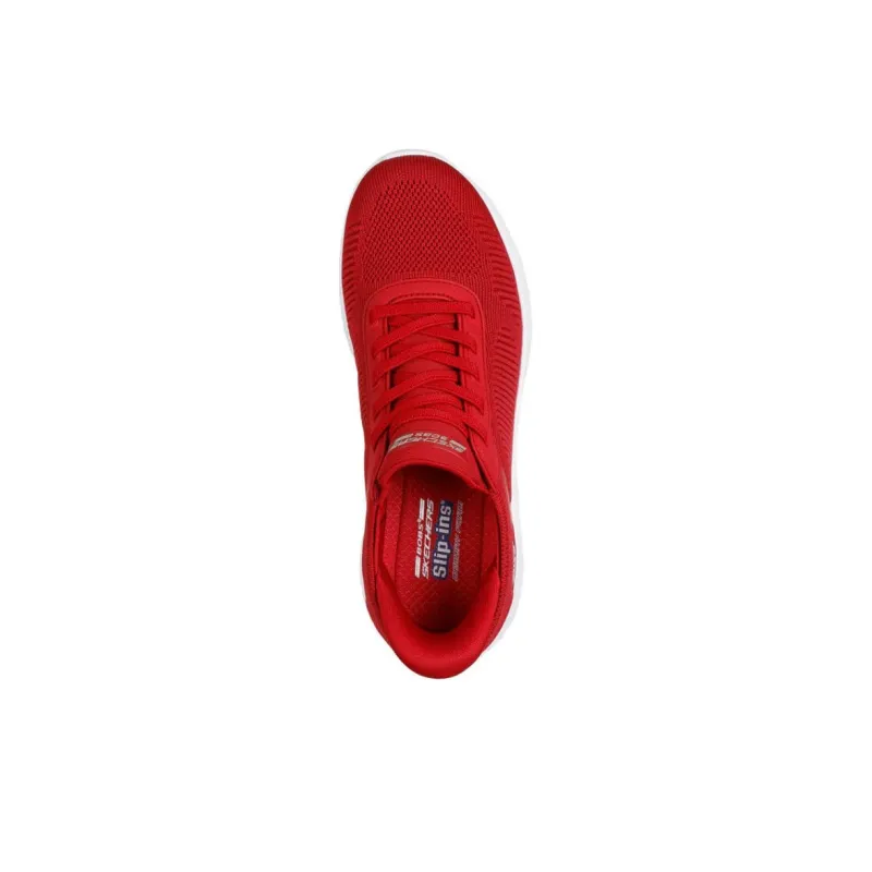 Skechers Slip Ins Anti Slip Wear Resistant Low Top Casual Shoes Women's Red White-2
