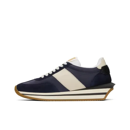TOM FORD James Panelled Leather Sneakers