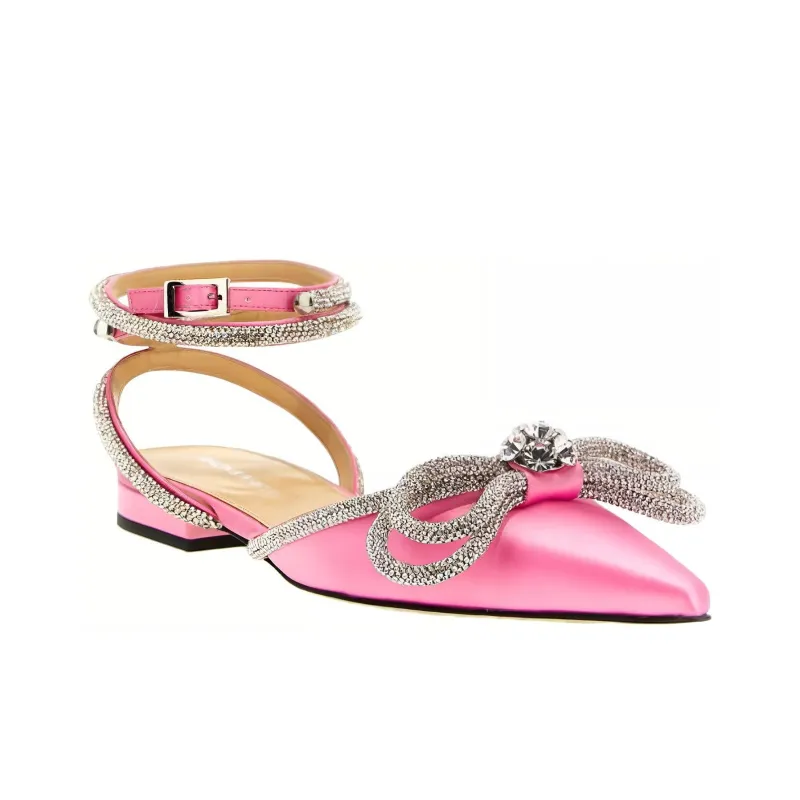 MACH & MACH Double Bow Pointed Toe Ballerina Shoes Women's-2
