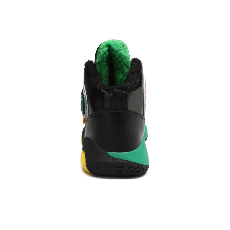 BOBDOG Slip Resistant Cushioning Wear Resistant Warm Mid Top Children's Basketball Shoes Kids'-11