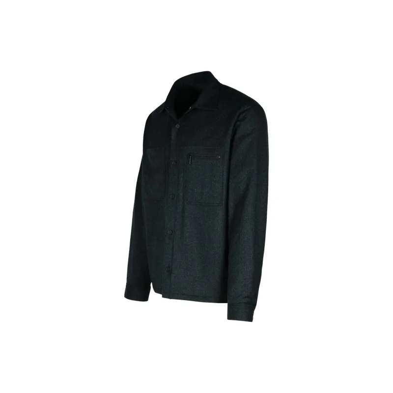 Ermenegildo Zegna Buttoned Long Sleeved Overshirt-1