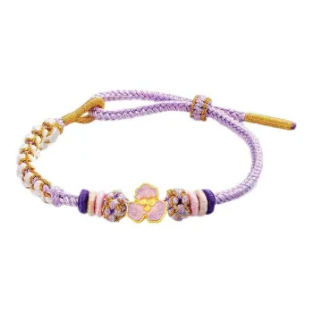 Caffiny Monet Collection DIY Iris Beads Solid Gold Fixed Price Gold Bracelet Women's
