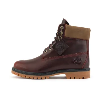 Timberland Wear Resistant Slip Resistant Outdoor Boots Men's Burgundy