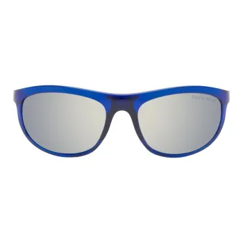 District Vision Titanium Rubber Polyacrylonitrile Oval Sunglasses Men's Blue