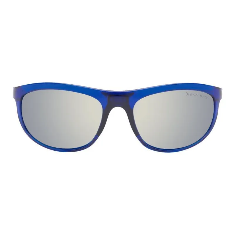 District Vision Titanium Rubber Polyacrylonitrile Oval Sunglasses Men's Blue-0