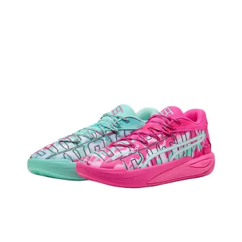 Breanna Stewart x PUMA Anti Slip Wear Resistant Low Top Basketball Shoes Unisex Pink Cyan