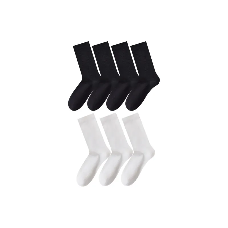 Temooues Mid Calf Socks Women's Combo Set-7