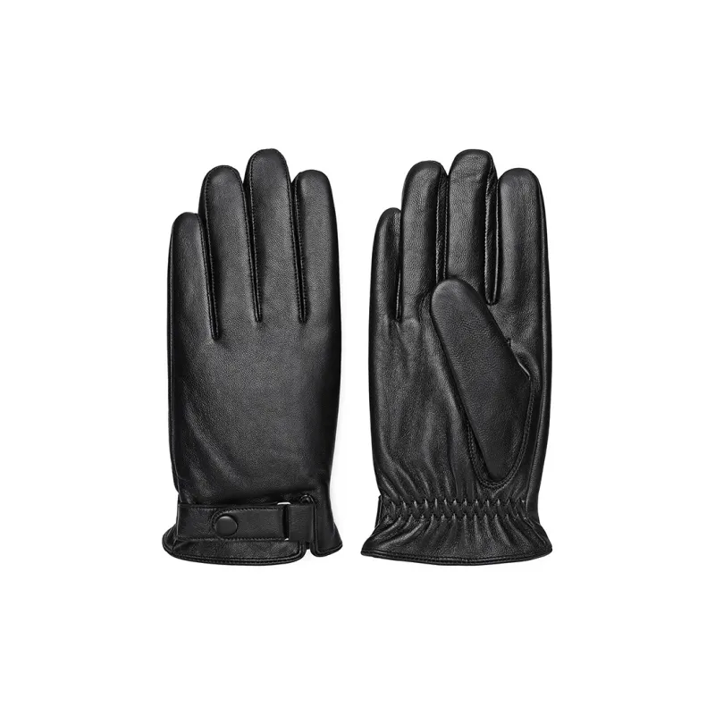 JAGUAR Sheepskin Gloves Men's Black-3