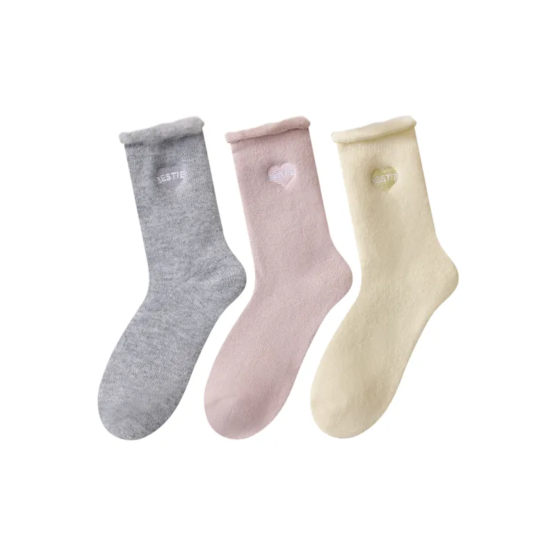 Temooues Mid Calf Socks Women's Combo Set-2