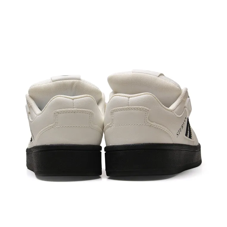 STUR YSN Wear resistant And Lightweight Low Top Skateboard Shoes Unisex White Black-4