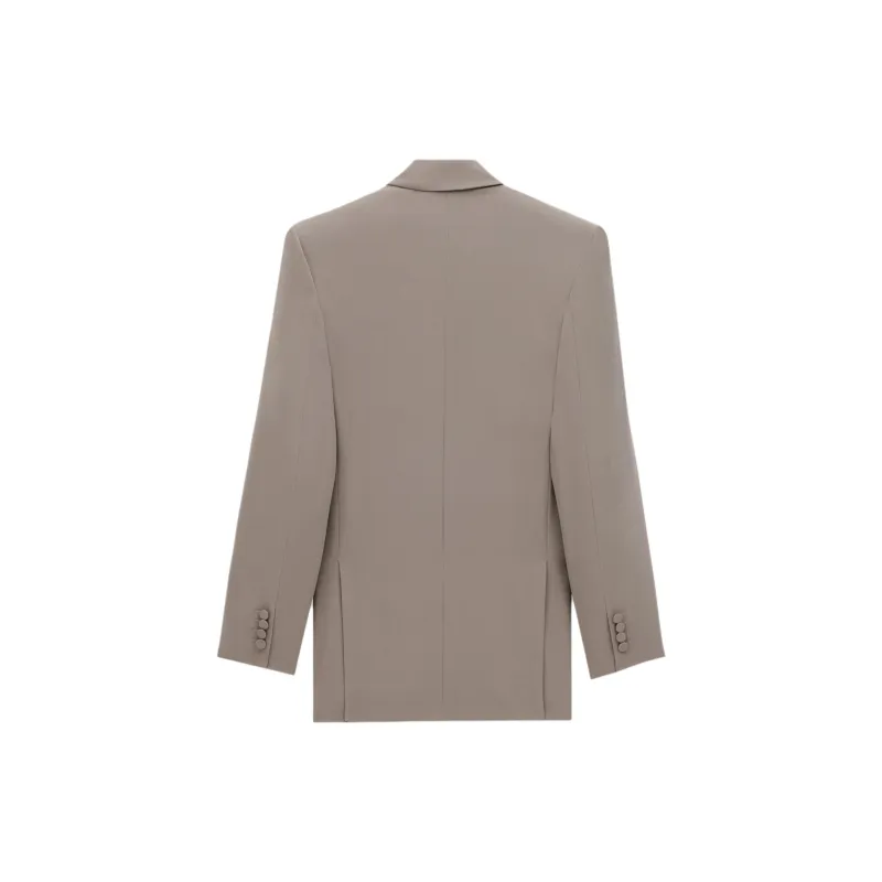 SAINT LAURENT FW24 Business Suit Coat Women's Taupe-1