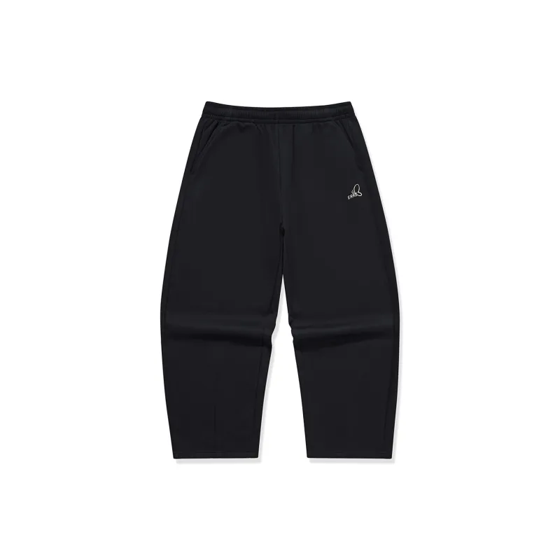Erke Knitted Sports Pants Women's Jet Black-1