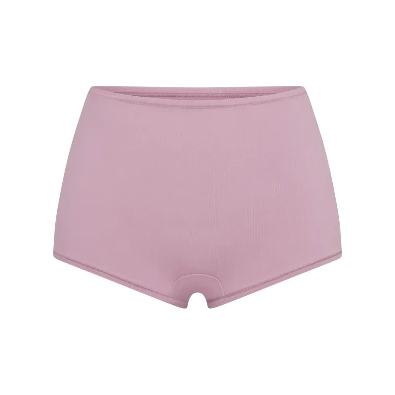 SKIMS FW24 COTTON JERSEY BOY SHORT Boxer Shorts Women's DUSK/Nightfall Color-0