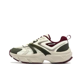 QIAODAN Mountain Sea SE Anti Slip Wear Resistant Low Top Casual Shoes Women's Beige Green Red