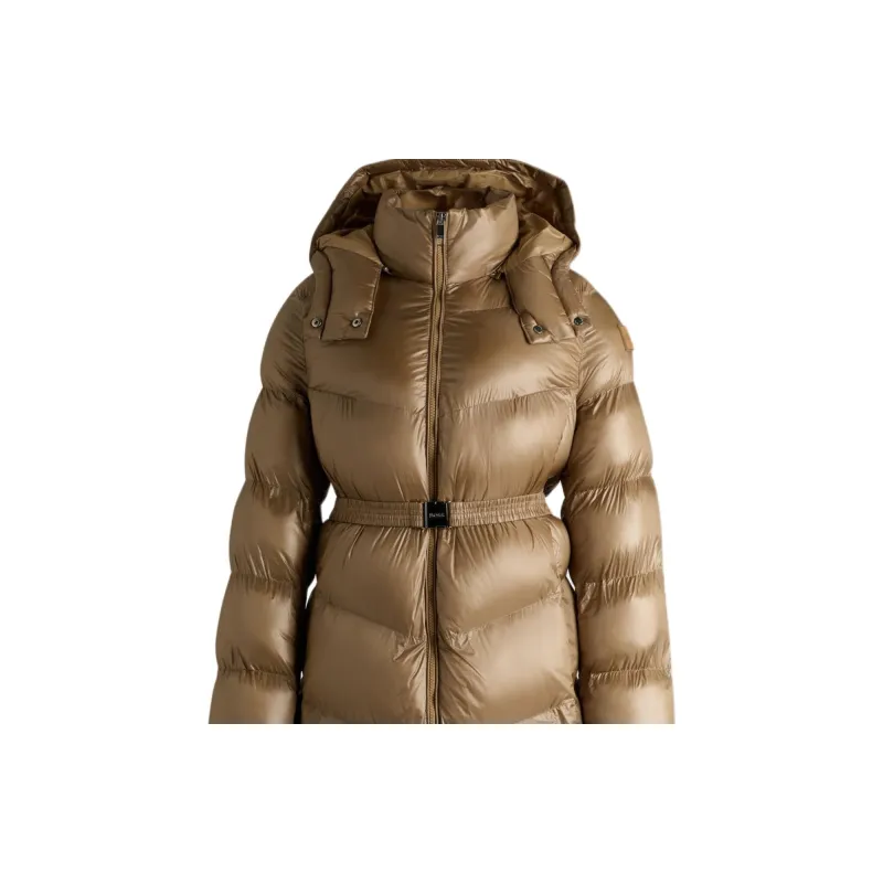 HUGO BOSS FW24 Puffer Jacket Women's Light Brown-1