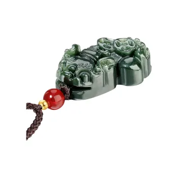 Princess Cui Hetian Jade Necklaces Green Jade Unisex