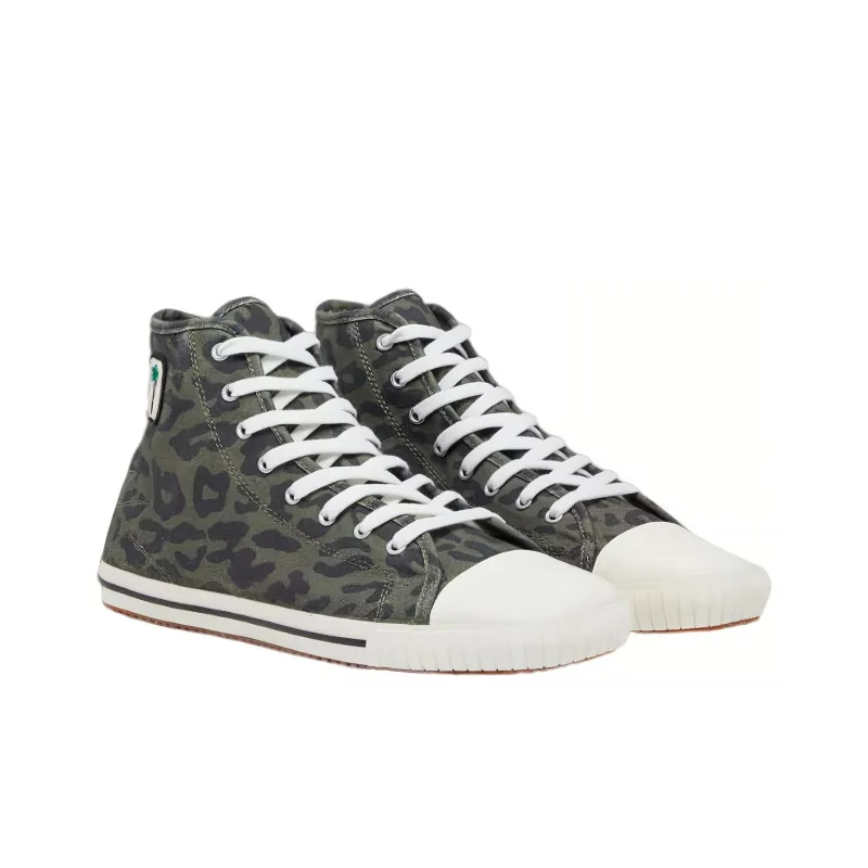 PALM ANGELS High Top Stylish Skateboarding Shoes Men's Army Green-2